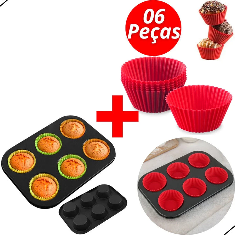 Assadeira + Forminhas De Silicone
