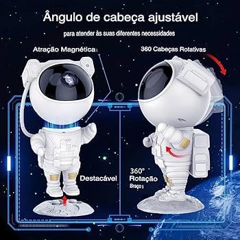 Projetor Astronalta Galáxia Led- Nanniachadinhos