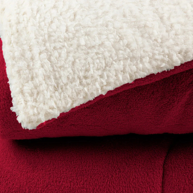 Coberdrom Casal Queen Sherpa Pele de Carneiro - Nanni Achadinhos Tamanho 2,40m x 2,20m