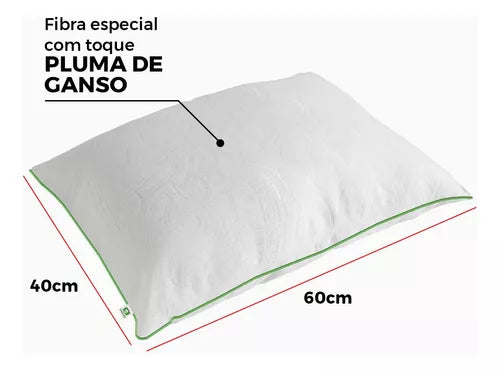 Travesseiro Plumas de Ganso Sintético - Nanni Achadinhos [ COMPRE 1 E LEVE 2 ]