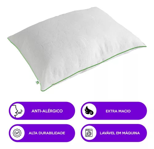 Travesseiro Plumas de Ganso Sintético - Nanni Achadinhos [ COMPRE 1 E LEVE 2 ]