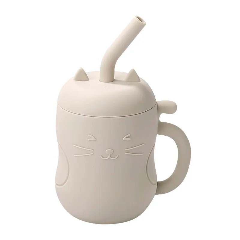 Copo Silicone Gatinho Anti-vazamento