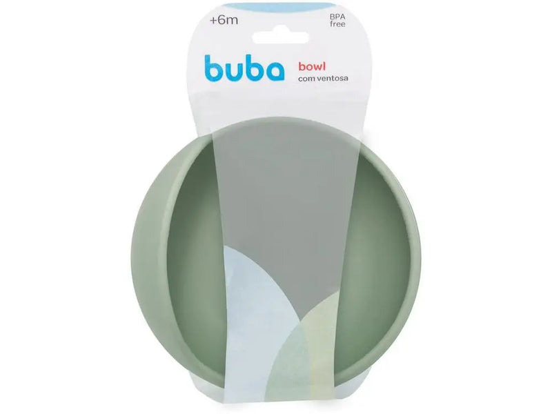 Tigela Bowl Silicone com Ventosa 350ml Verde Buba