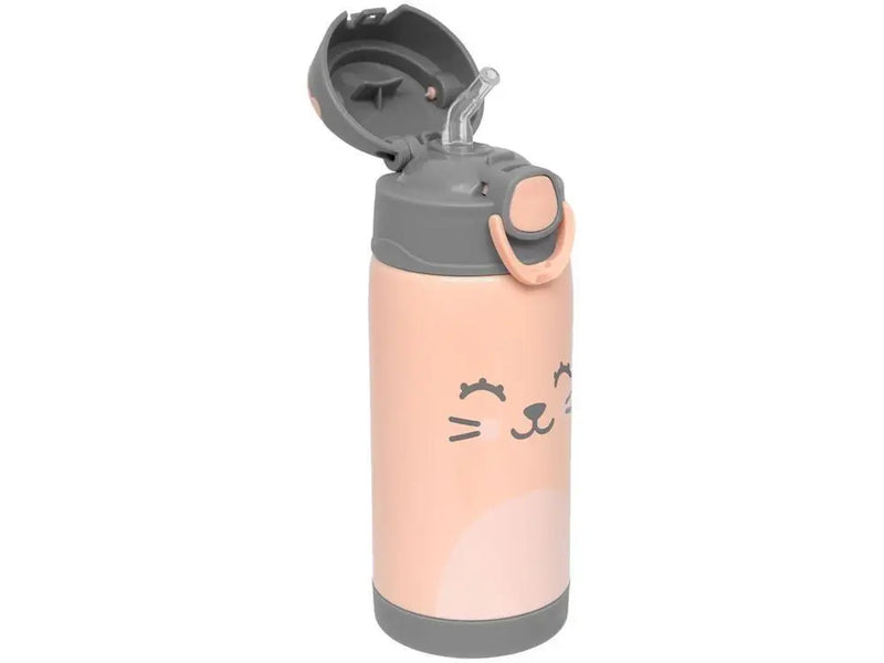 Copo Térmico Infantil com Canudo 400ml Buba Gumy Rosa