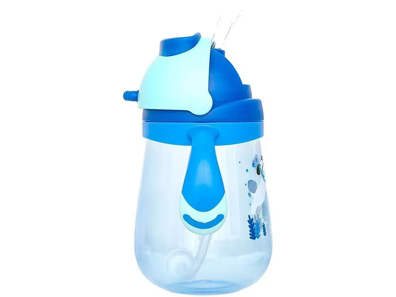 Copo Infantil com Canudo 300ml Buba Mergulho- Azul
