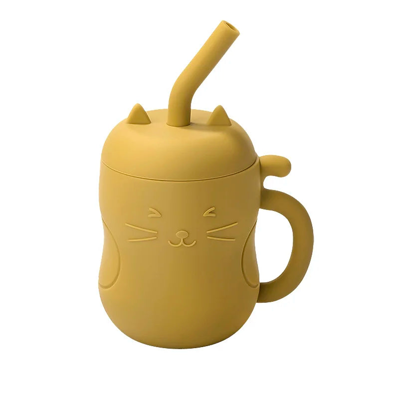 Copo Silicone Gatinho Anti-vazamento