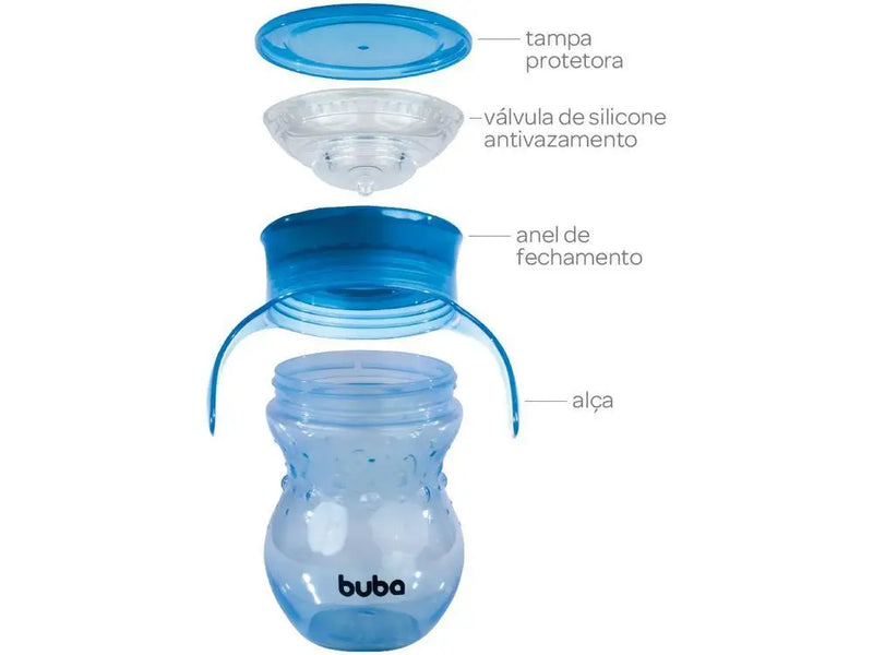 Copo de Treinamento com Alça 270ml Buba 360- Azul