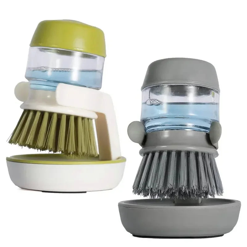Escova Lava Louças c/ Recipiente e Dispenser de Detergente
