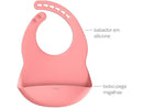 Babador de Silicone com Bolso Buba- Rosa