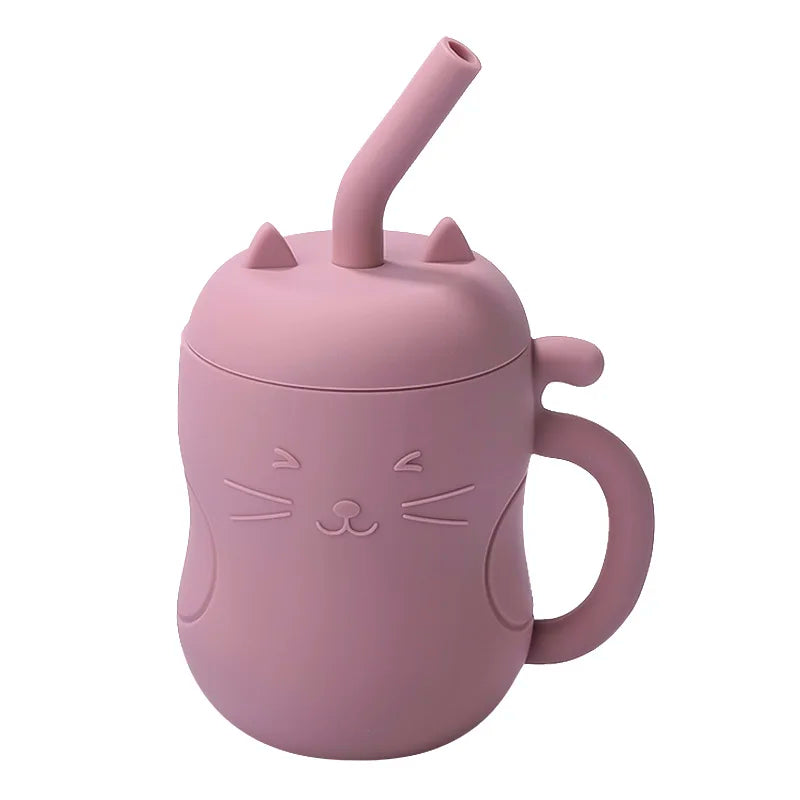 Copo Silicone Gatinho Anti-vazamento