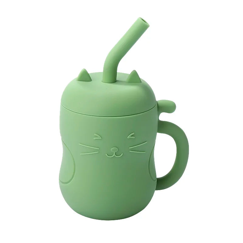 Copo Silicone Gatinho Anti-vazamento