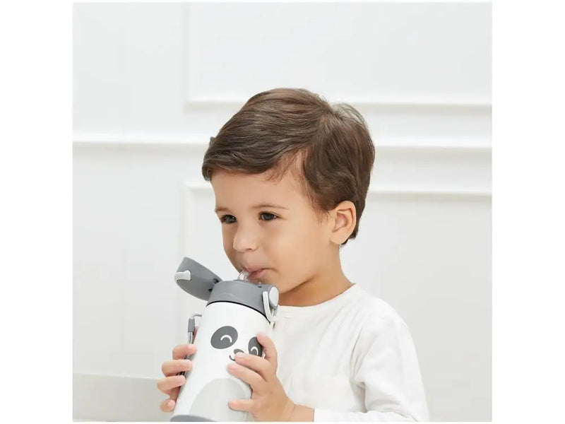 Copo Térmico Infantil com Canudo 400ml Buba Gumy Branco
