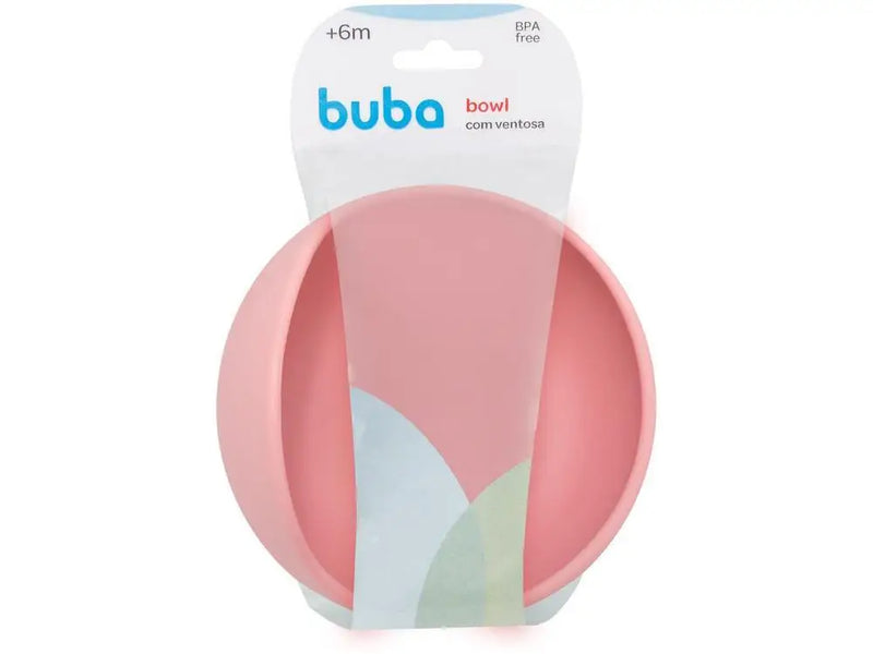 Tigela Bowl Silicone Com Ventosa 350ml Rosa Buba