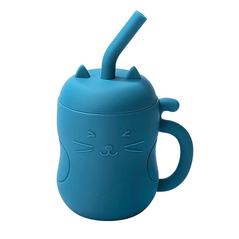 Copo Silicone Gatinho Anti-vazamento