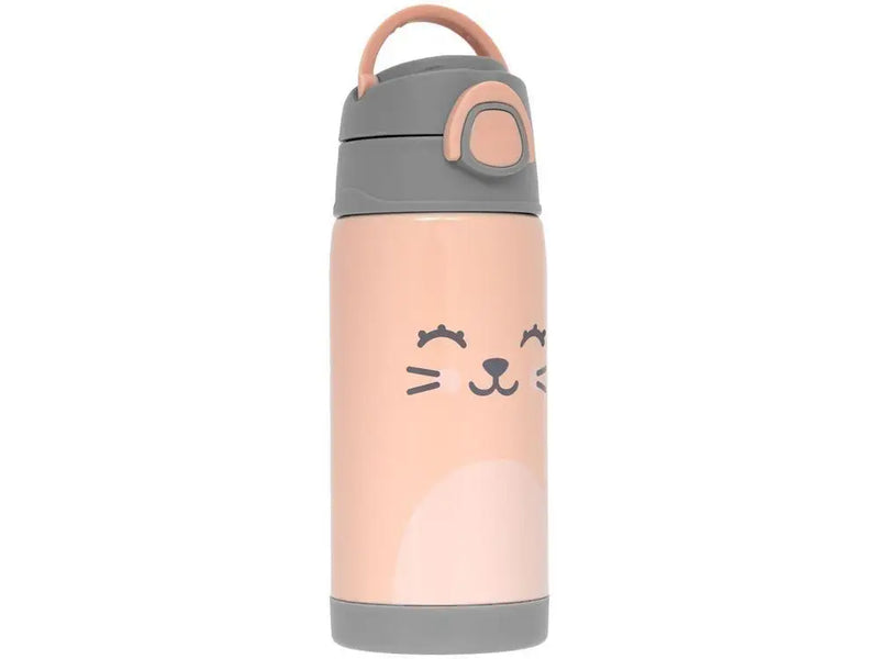 Copo Térmico Infantil com Canudo 400ml Buba Gumy Rosa