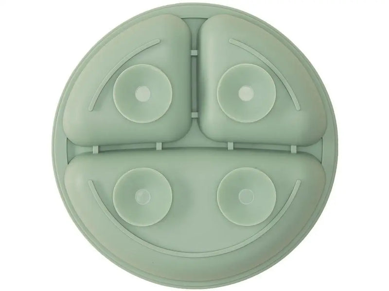 Prato Infantil com Divisória Silicone Buba- Verde
