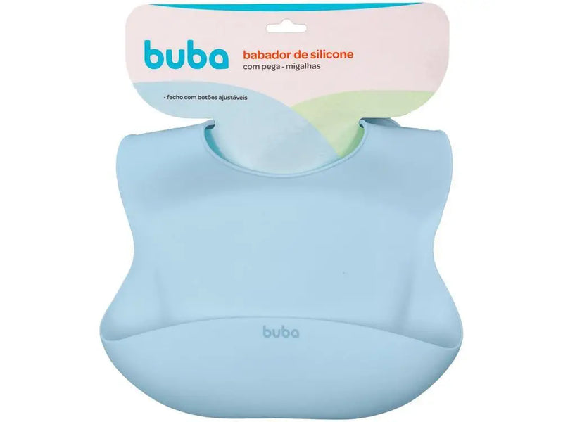 Babador de Silicone com Bolso Buba- Azul