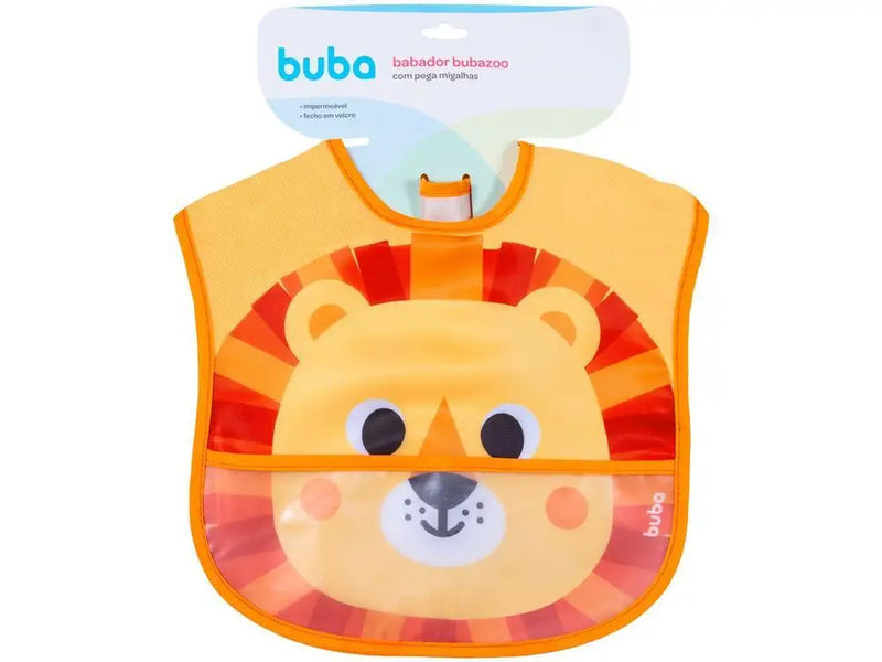 Babador Leão Amarelo Impermeável com Bolso - Buba