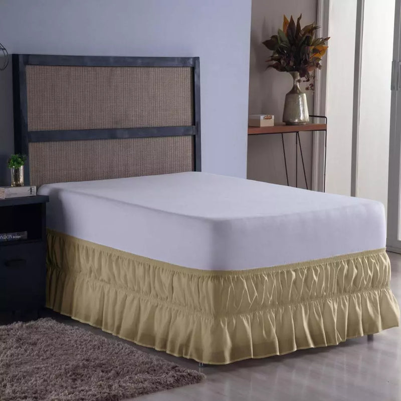 Saia Box Para Cama Colchão Casal King Microfibra 170 Fios 2 Elasticos