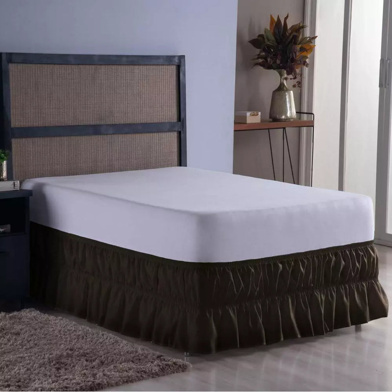 Saia Box Para Cama Colchão Casal King Microfibra 170 Fios 2 Elasticos