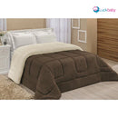 Coberdrom Casal Queen Sherpa Pele de Carneiro - Nanni Achadinhos Tamanho 2,40m x 2,20m